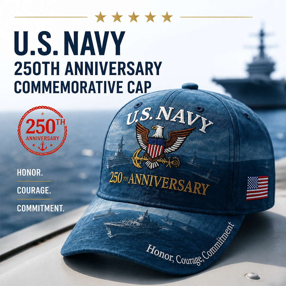 🔥Limited time 70% OFF -✨U.S. Military 250th Anniversary Embroidered Cap (Marine Corps & Navy Edition)