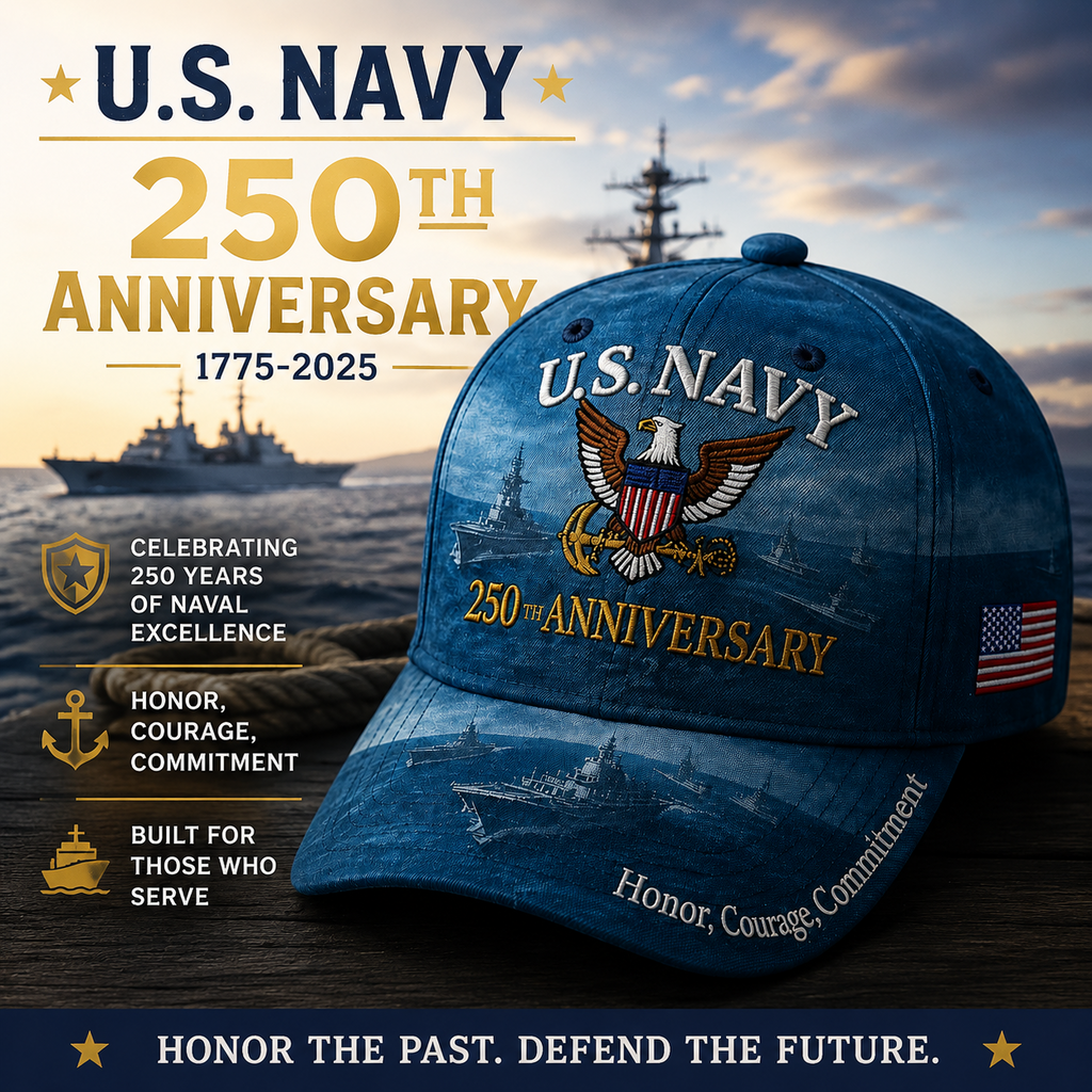 🔥Limited time 70% OFF -✨U.S. Military 250th Anniversary Embroidered Cap (Marine Corps & Navy Edition)