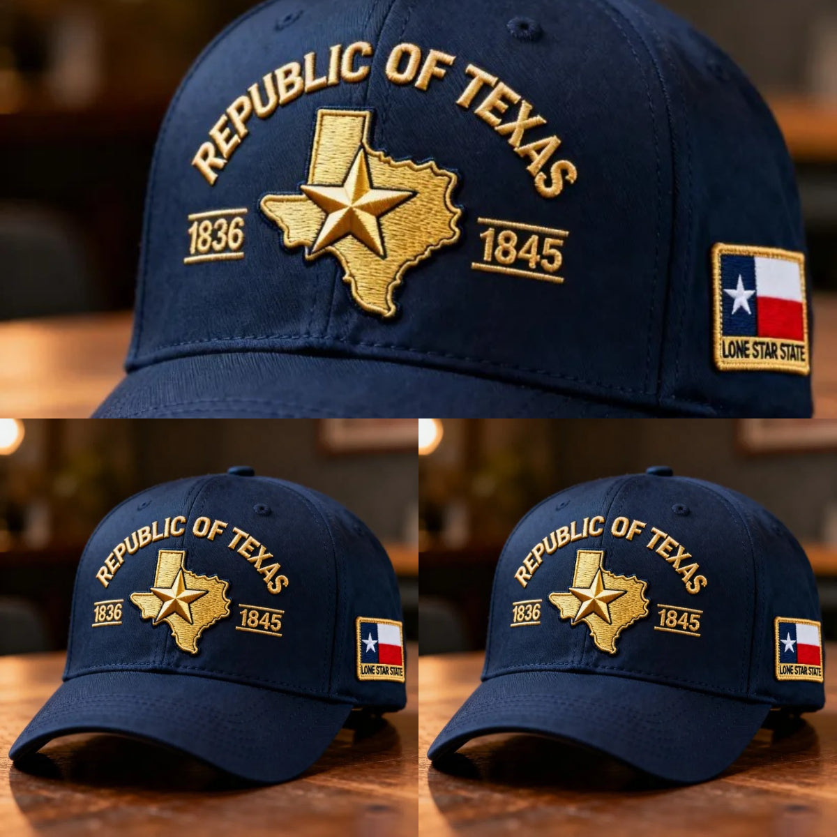 🔥LAST DAY 70% OFF -  ⭐🤠Republic of Texas Embroidered Hat 🔥Buy 2 FREE SHIPPING