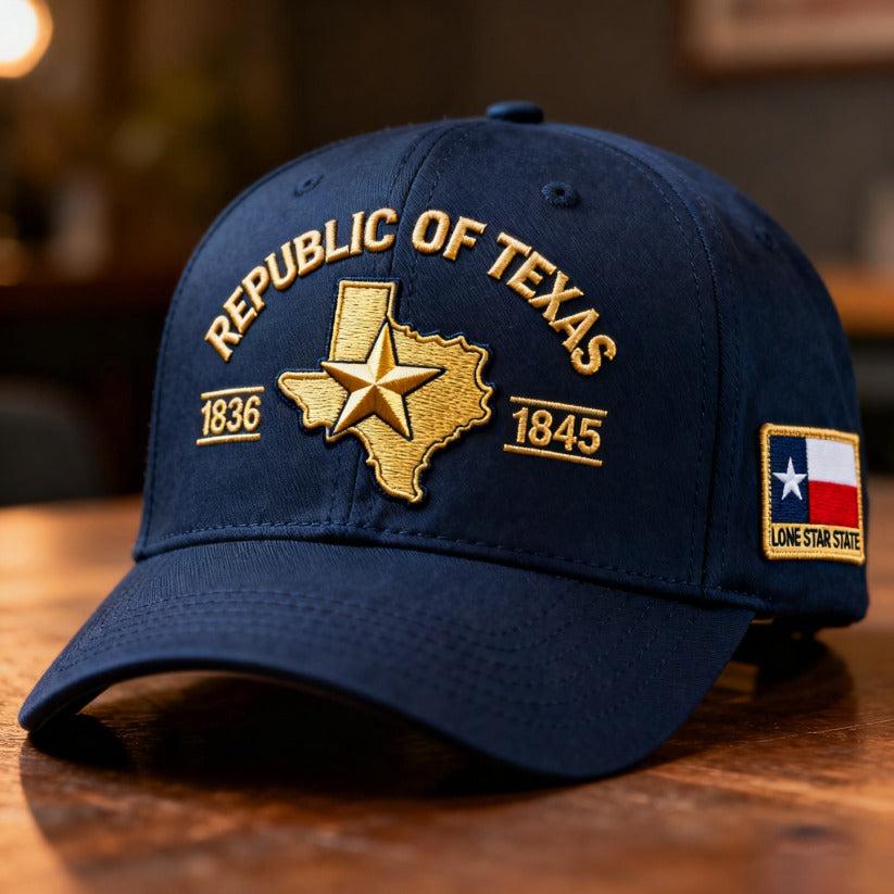 🔥LAST DAY 70% OFF -  ⭐🤠Republic of Texas Embroidered Hat 🔥Buy 2 FREE SHIPPING
