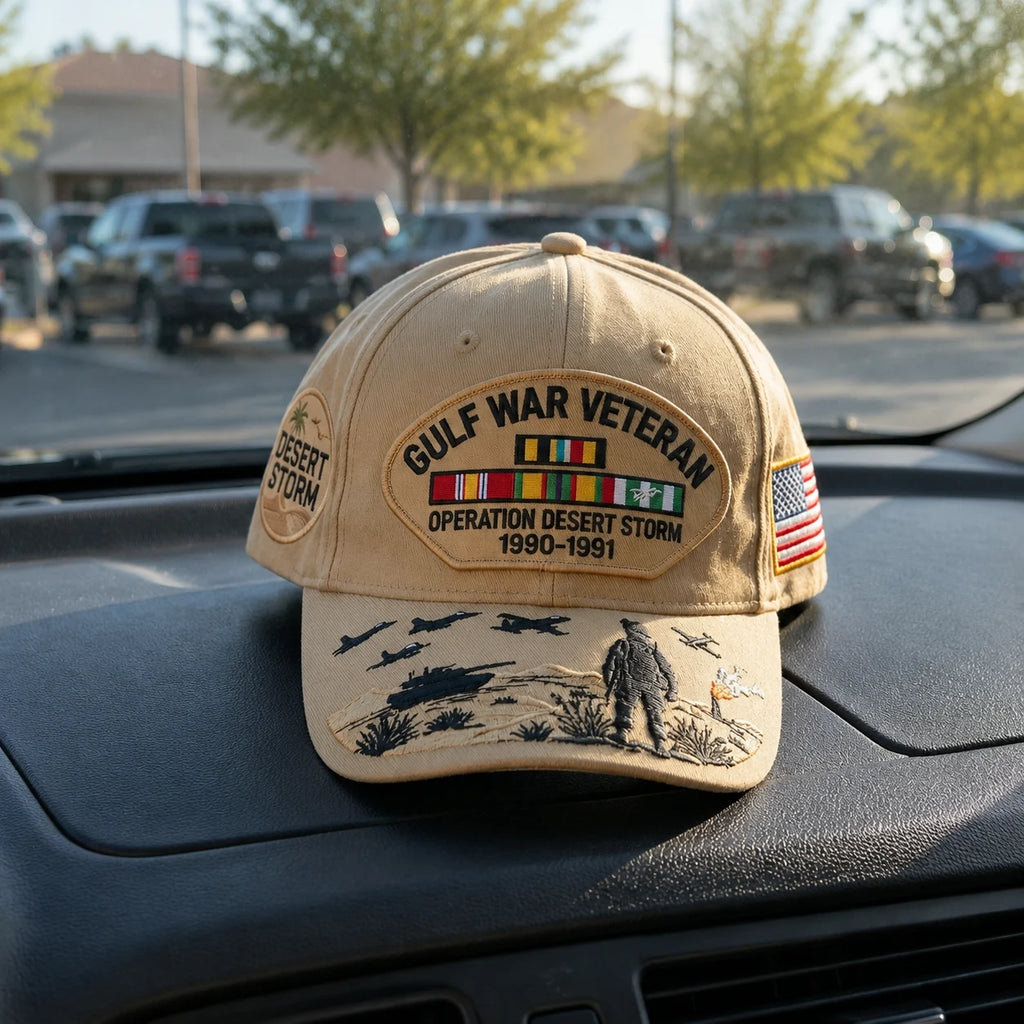⚡ Limited Production -Stock Moves Quickly ⚡Gulf War Veteran Tribute Cap🎁 Free Honor Coin With Every Cap Purchase