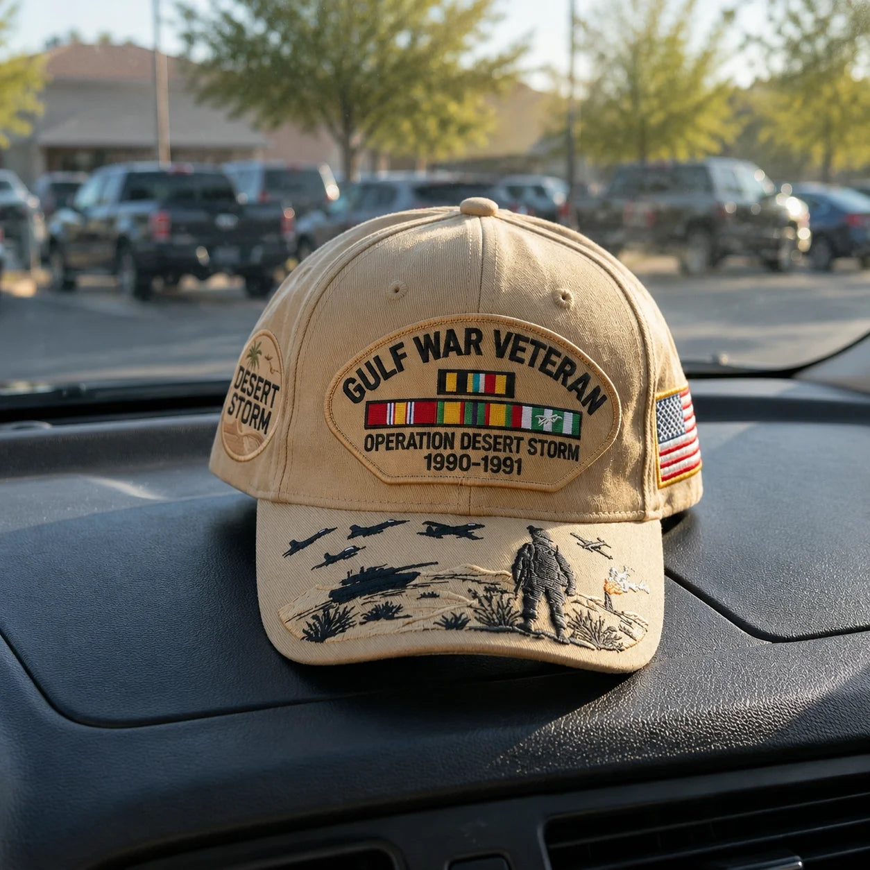 ⚡ Limited Production -Stock Moves Quickly ⚡Gulf War Veteran Tribute Cap🎁 Free Honor Coin With Every Cap Purchase