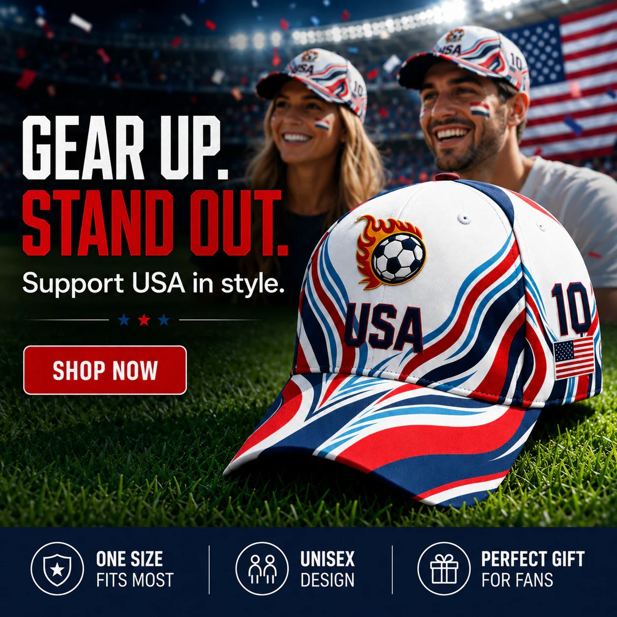 🔥Limited Edition - Unisex USA Football Lover Baseball Cap🧢