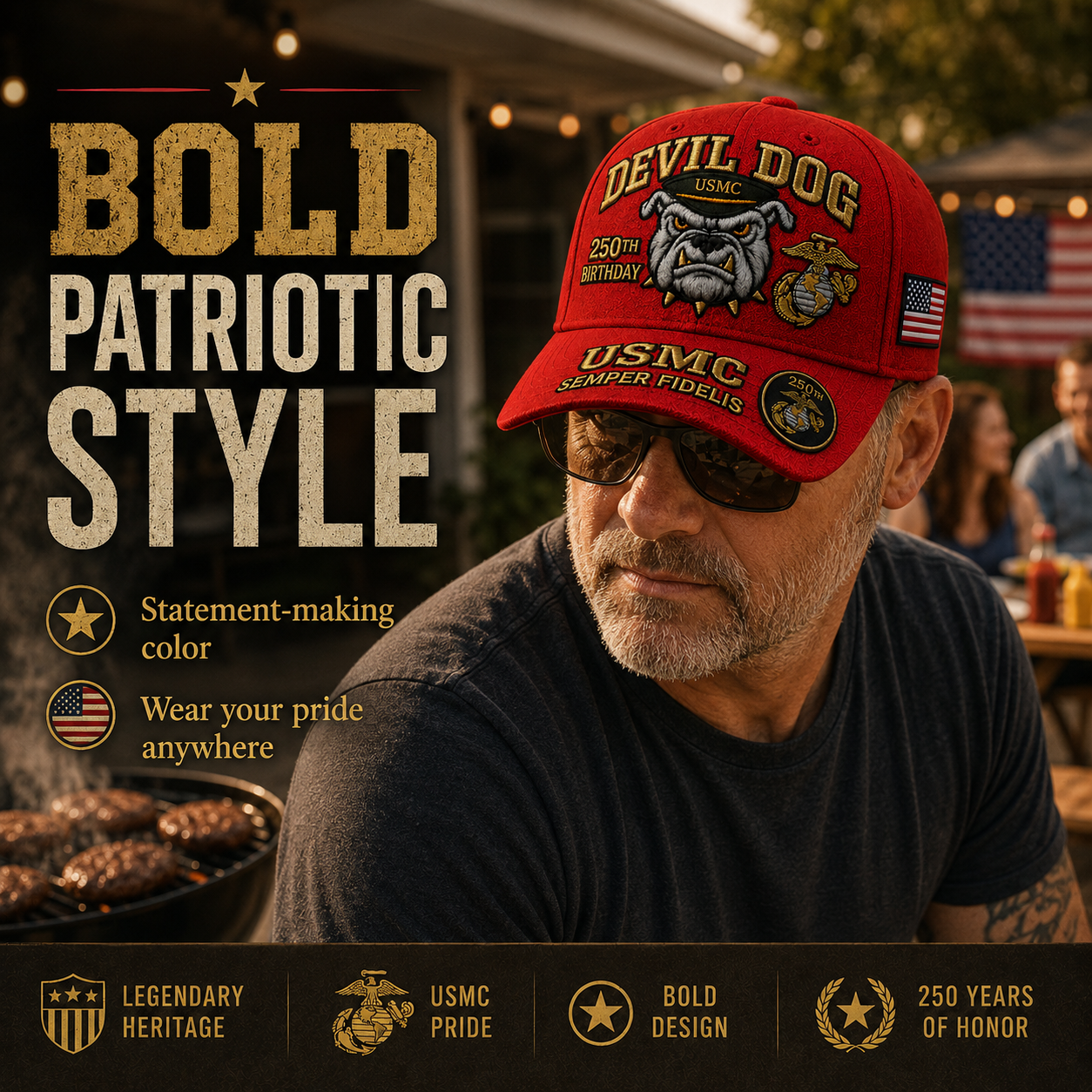 🔥250th Anniversary 70% OFF - 🦅Devil Dog USMC 250th Birthday Commemorative Cap (🔥Buy 2 FREE SHIPPING)