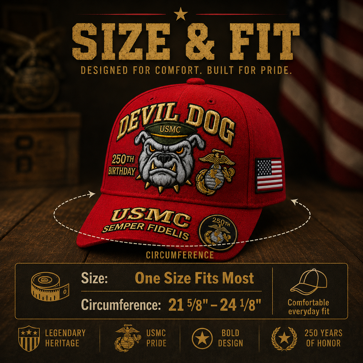 🔥250th Anniversary 70% OFF - 🦅Devil Dog USMC 250th Birthday Commemorative Cap (🔥Buy 2 FREE SHIPPING)