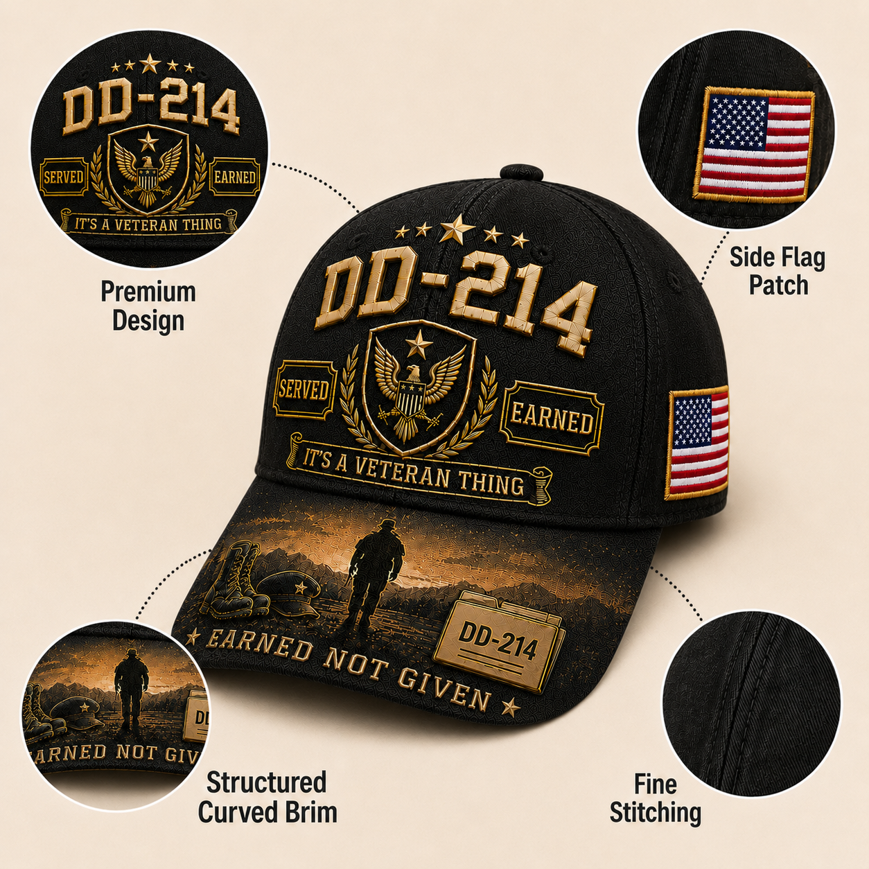 🔥Limited time 70% OFF - 🦅DD-214 Served Earned Commemorative Cap