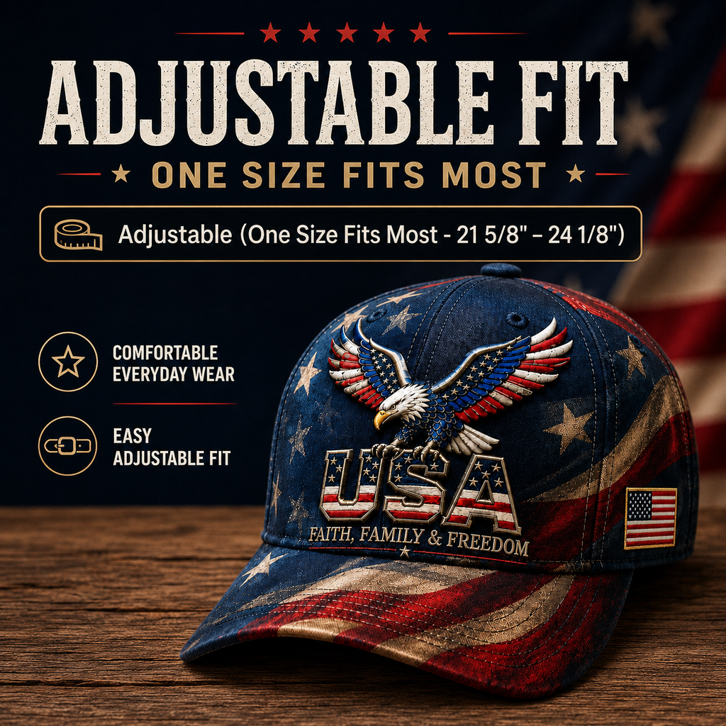🔥Limited time 70% OFF -🦅USA Faith, Family & Freedom Cap(Breathable & Lightweight Comfort & Unisex Fit)