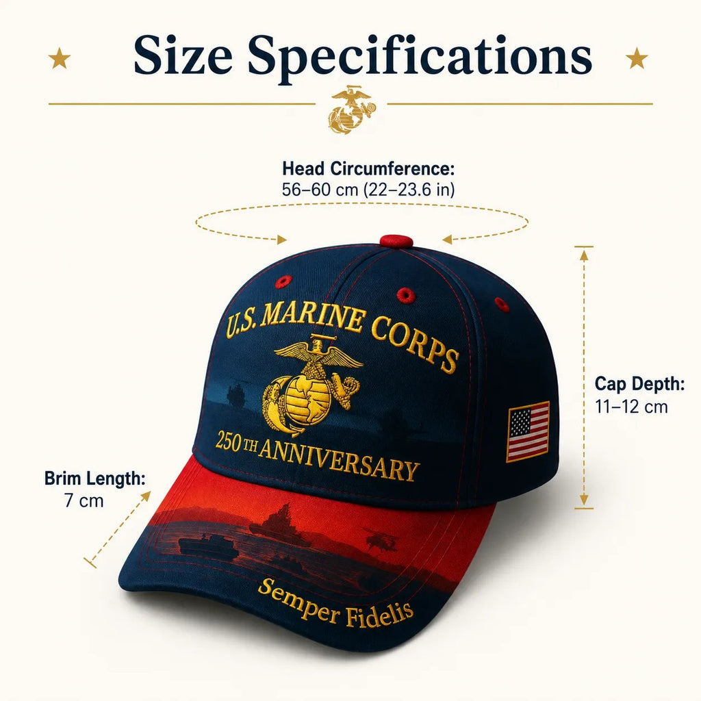 🔥Limited time 70% OFF -✨U.S. Military 250th Anniversary Embroidered Cap (Marine Corps & Navy Edition)