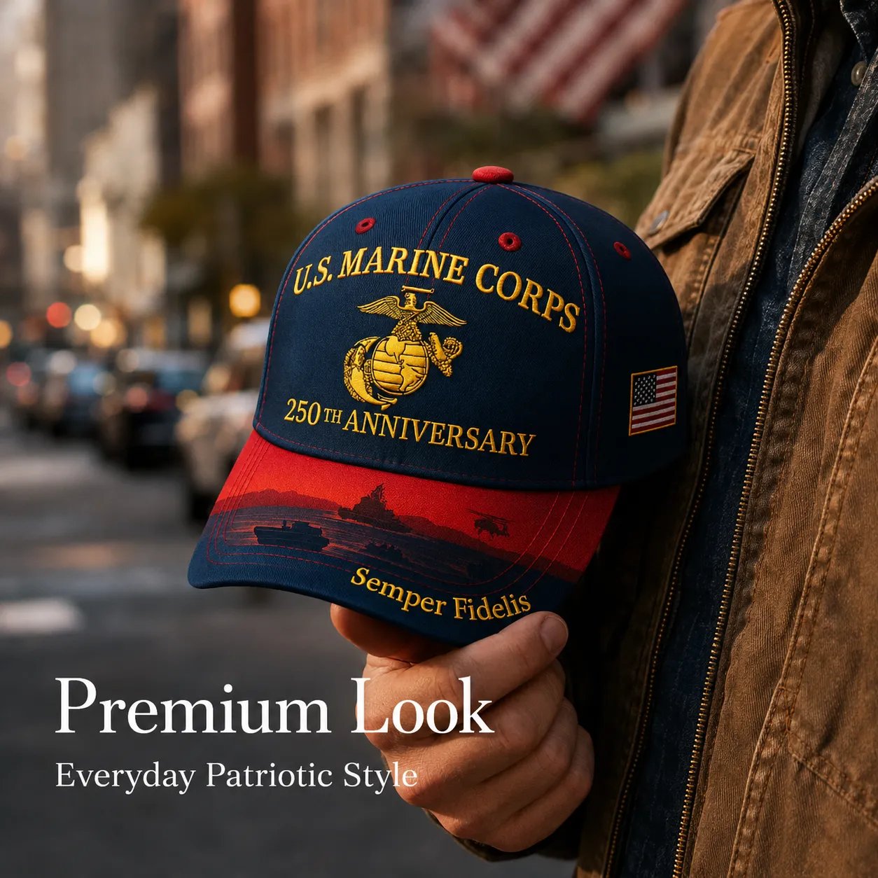 🔥Limited time 70% OFF -✨U.S. Military 250th Anniversary Embroidered Cap (Marine Corps & Navy Edition)